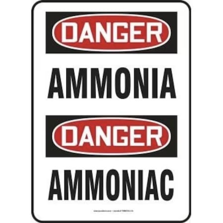 Accuform OSHA DANGER SAFETY SIGN AMMONIA 10 in FBMCHL110VA